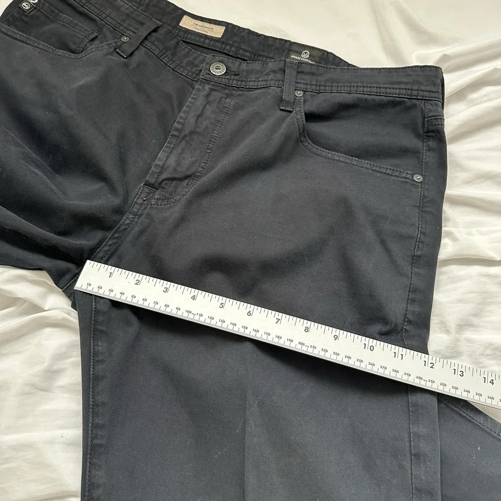 AG‎ Adriano Goldschmied The Graduate Pants Mens 36x34 Black Tailored Leg Sateen